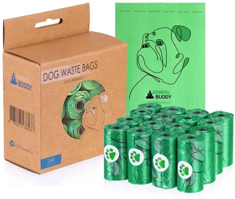 Σκυλιών επίστεγων φιλικές Pet τσαντών πλήρως διασπάσιμες τσάντες Poo αποβλήτων Eco με το διανομέα