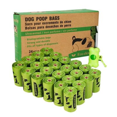 χονδρικές τσάντες αποβλήτων σκυλιών τσαντών poo σκυλακιών κατοικίδιων ζώων συνήθειας 100% βιοδιασπάσιμες με το διανομέα