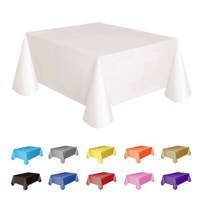 Plastic Tablecloth Disposable Table Cover 8 Foot Rectangle Tables Parties Picnic Table Cloth