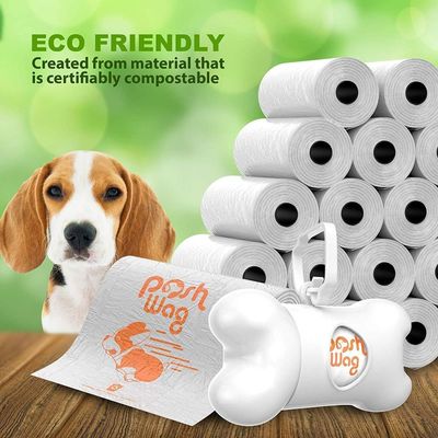 100% βιοδιασπάσιμη τσάντα επίστεγων αποβλήτων σκυλιών κατοικίδιων ζώων τσαντών poo κουταβιών συνήθειας
