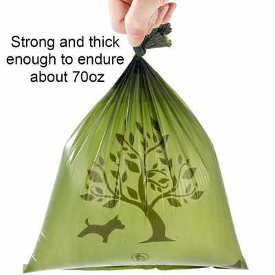 Φιλικές λιπασματοποιήσιμες τσάντες αποβλήτων σκυλιών Eco, βιοδιασπάσιμες πλαστικές τσάντες σκυλιών 100%