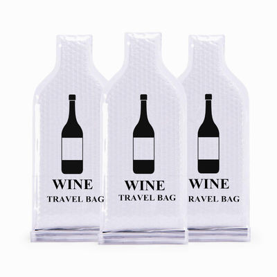 Τσάντες κρασιού περικαλυμμάτων φυσαλίδων απόδειξης διαρροών, επαναχρησιμοποιήσιμος προστάτης μπουκαλιών κρασιού