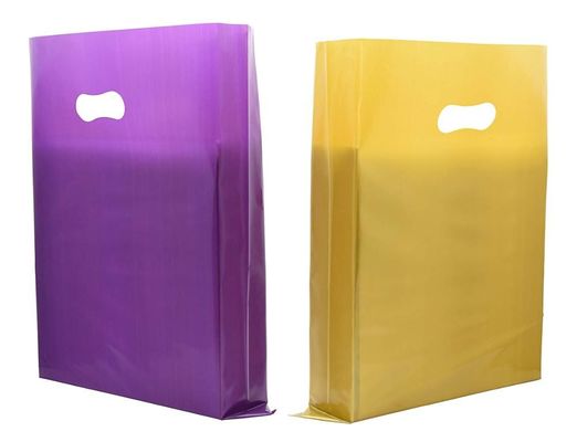 cornstarch 100% το λιπασματοποιήσιμο βιοδιασπάσιμο πλαστικό διατρήσεων τρυπών τεμάχισε την πλαστική τσάντα αγορών λαβών με το λογότυπο συνήθειας που τυπώθηκε
