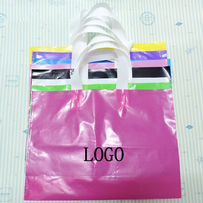Ζωηρόχρωμες τσάντες αγορών συνήθειας πλαστικές, επαναχρησιμοποιήσιμες τσάντες παντοπωλείων με τις λαβές