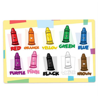 Μίας χρήσης αδιάβροχος BPA μωρών εκμάθησης σχεδίου χρώματος 12X18» ελεύθερος πλαστικός επιτραπέζιος άριστος Placemats