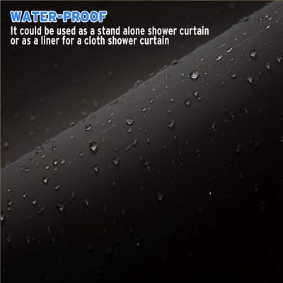 Σαφής μαύρη μίας χρήσης πλαστική PEVA Walmart χρώματος κουρτίνα ντους λουτρών λουτρών