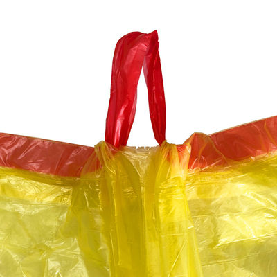 Μίας χρήσης πλαστική τσάντα απορριμάτων PE οικιακού Drawstring cOem