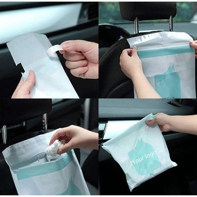 Πλαστική μίας χρήσης αδιάβροχη τσάντα απορριμμάτων αυτοκινήτων αυτοκόλλητη