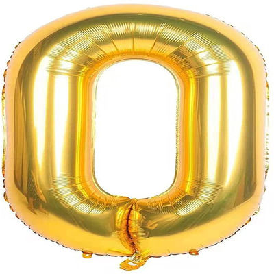 Χρυσό φύλλο αλουμινίου αργιλίου αριθμός 0-9 μπαλόνια για τη διακόσμηση γάμου και κόμματος