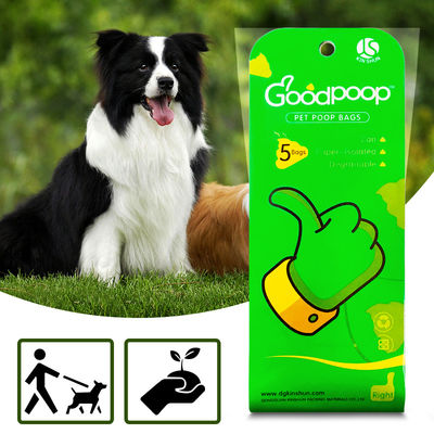 Πλαστικές τσάντες αποβλήτων επίστεγων σκυλιών νέων προϊόντων, φιλικός προς το περιβάλλον αντίχειρας απορριμάτων επάνω στα προϊόντα για τα απόβλητα σκυλιών
