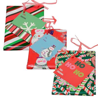 Ζωηρόχρωμες πλαστικές τσάντες περικαλυμμάτων δώρων για τη γιορτή Χριστουγέννων