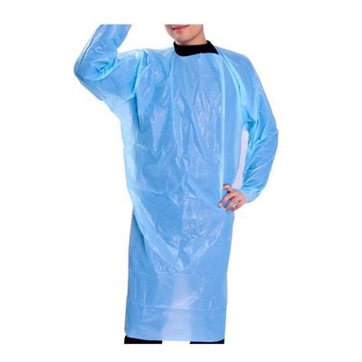 Προσωπικές προστατευτικές εσθήτες παλτών εργαστηρίων CBE μίας χρήσης μπλε με τα μανίκια