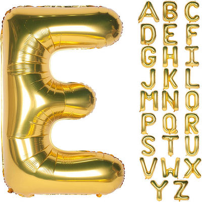 Χρυσά μπαλόνια επιστολών αλφάβητου Mylar φύλλων αλουμινίου ηλίου για τη διακόσμηση γαμήλιας γιορτής γενεθλίων